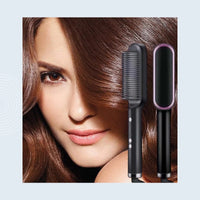 Escova Alisadora 5 em 1 - Alisa, Seca, Hidrata, Modela e Anti-Frizz