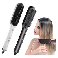 Escova Alisadora 5 em 1 - Alisa, Seca, Hidrata, Modela e Anti-Frizz