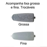 Lixador de Pé Elétrico - Esfoliador Tira Calos Pedicure Portátil Marisa