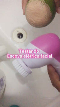 Escova Elétrica Limpeza Massageadora Facial 5 em 1